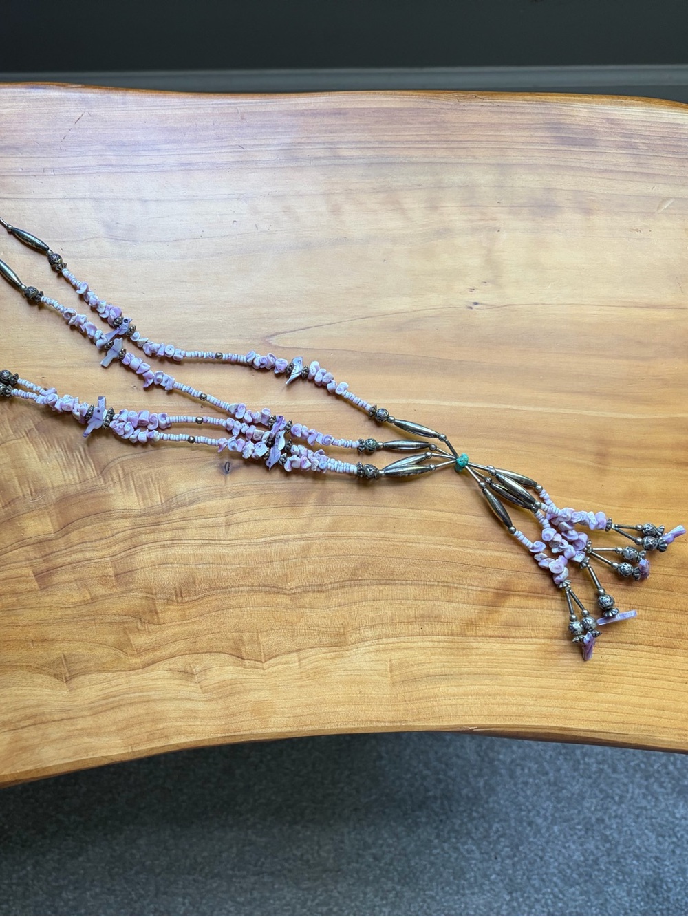 Delicate Lavender Bird Bead Layered Necklace - Women's Jewelry